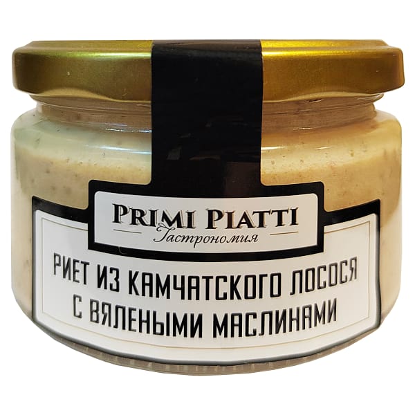 Риет из камчатского лосося с вялеными маслинами 180г